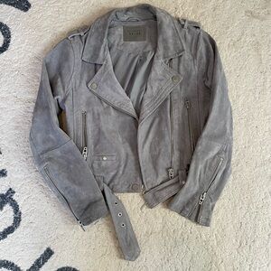 Blank NYC Light Gray Suede Jacket